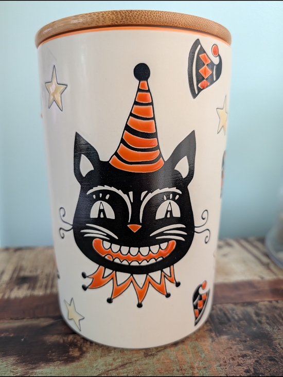 Other - Eli And Ana Vintage Style Black Cat Halloween Decorative Canister